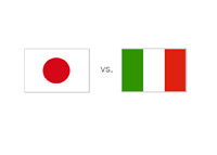 Japan vs. Italy - Matchup and Country Flags