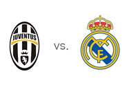 UCL Matchup - Juventus vs. Real Madrid - Team Logos