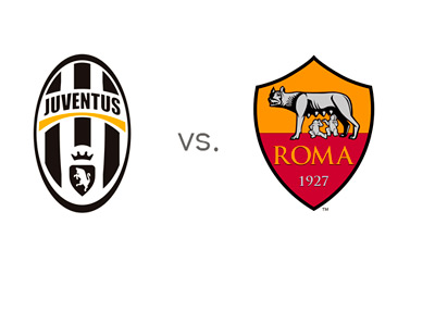 Serie A Matchup - Juventus vs. AS Roma - Team Logos - Game