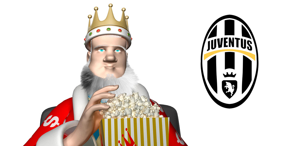 The King is excited about the Miralem Pjanic move from AS Roma to Juventus FC. Eating popcorn.