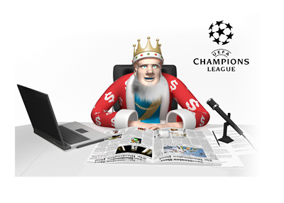 The King is very excited about the return of the UEFA Champions League. Studio report