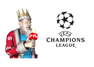 With the mic in his hand the King is reporting on the latest from the UEFA Champions League