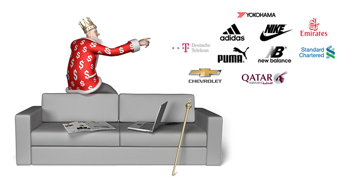 The King presents the biggest sponsors of the upcoming 2016/16 football season