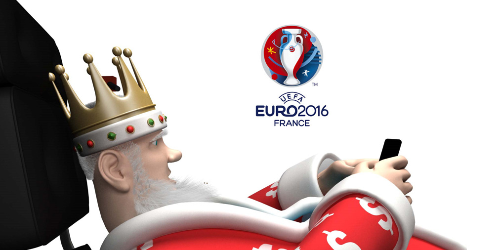 The Football King is texting / tweeting / facebooking the latest Euro Cup 2016 money stats to his fans