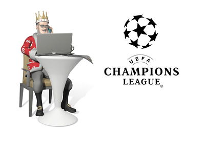 The Football King is reporting on the latest odds for the UEFA Champions League qualifications playoff - From a sunny cafe of course