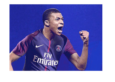 Kylian Mbappe - PSG transfer art / graphic.  2017 summer transfer market.