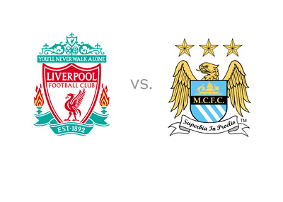 Liverpool vs. Manchester City match - Faceoff - Team logos / crests / badges