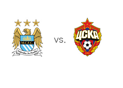 UEFA Champions League - Manchester City vs. CSKA Moscow (Moskva) - Matchup and Logos