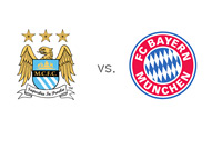 Manchester City vs. Bayern - UEFA Champions League Matchup - Team Logos