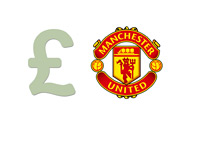 Pound Symbol and Manchester United Logo - Illustration of Man Utd Financials