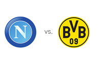 Napoli vs. Borussia Dortmund - UEFA Champions League Matchup - UCL - Team Logos