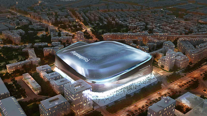 The new Santiago Bernabeu stadium 3d model.  The new home of Real Madrid football club.