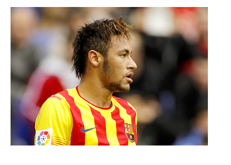 Neymar Junior in the Barcelona FC away kit - March 2014