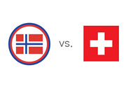 Norway vs. Switzerland - Football Matchup - Nation Jersey Crests