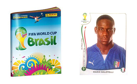 Panini World Cup 2014 Album and Mario Balotelli Sticker