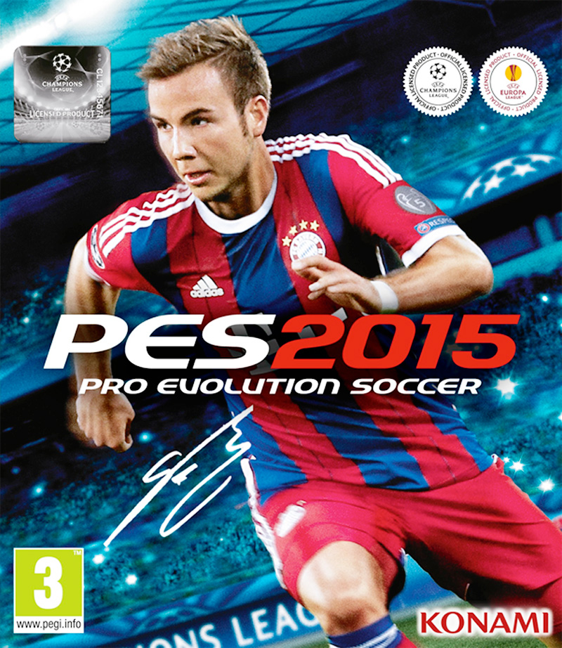 Mario Gotze on the cover of Pro Evolution Soccer (PES) 2015