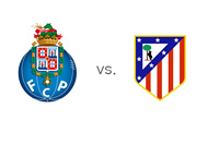 The UEFA Champions League Matchup - FC Porto vs. Atletico Madrid - Team Logos