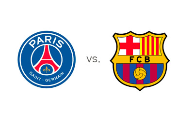 Paris Saint-Germain vs. Barcelona FC - Team Logos - Matchup - Game Preview