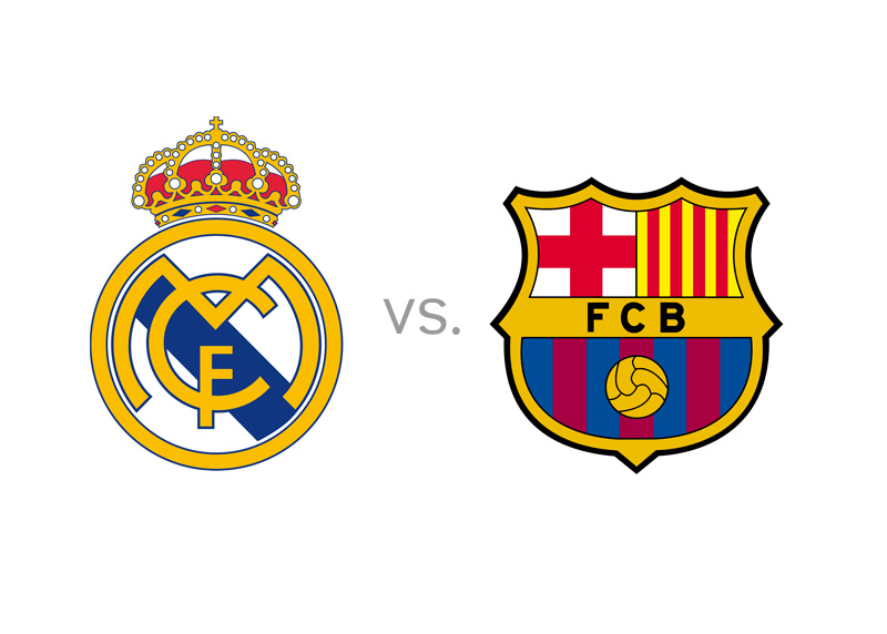 Real Madrid vs. Barcelona FC - Matchup - Team Logos - Large graphic / image - El Clasico