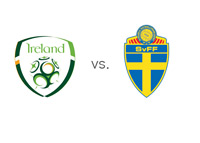 Republic of Ireland vs. Sweden - Matchup and National Team Badges