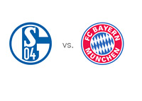 Bundesliga Matchup - Schalke 04 vs. Bayern Munich - Team Logos