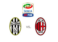 Serie A Matchup - Siena vs. AC Milan - Logos