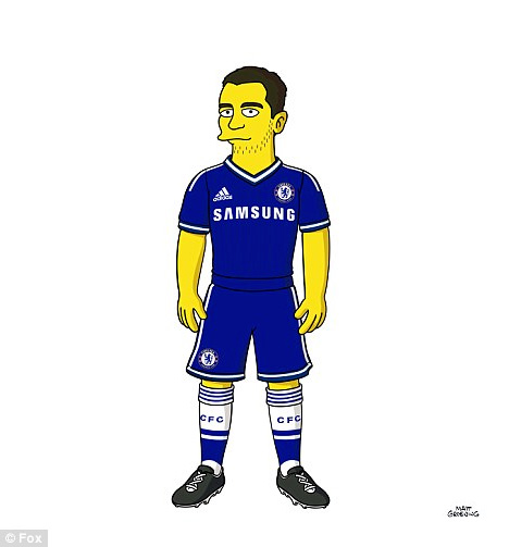 Eden Hazard from Chelsea FC as a Simpson Character