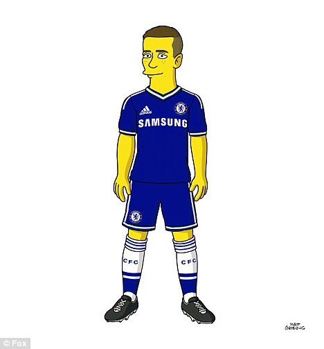 Fernando Torres from Chelsea FC as a Simpson Character