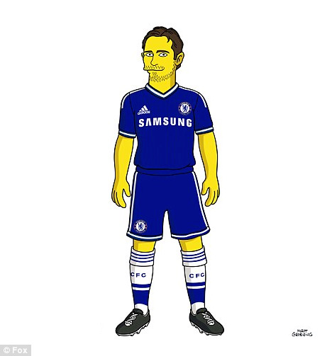 Frank Lampard from Chelsea FC as a Simpson Character