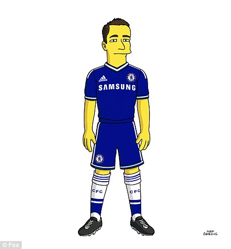 John Terry from Chelsea FC as a Simpson Character