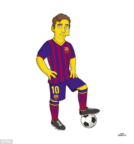 from Barcelona FC as a Simpson Character