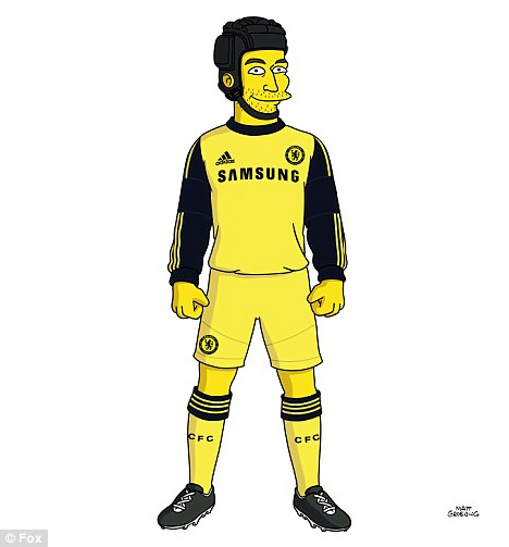 Petr Cech from Chelsea FC as a Simpson Character