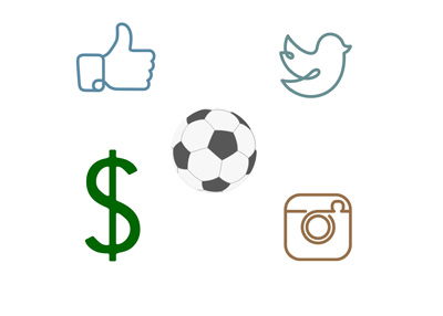 Concept / Illustration - The value of social media accounts for the sport of football