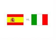 Spain vs. Italy - Matchup and Country Flags