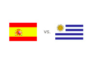 Spain vs. Uruguay - Matchup and Country Flags