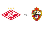 Spartak vs. CSKA - Russian Derby - Premier League Matchup - Team Logos