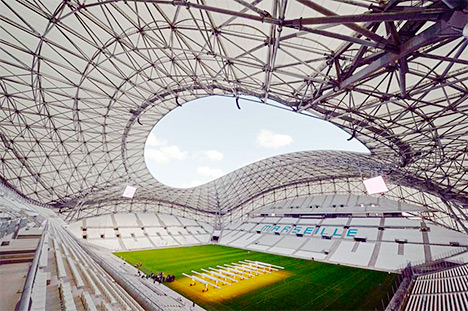 Olympique de Marseille stadium - Stade Velodrome - Post Renovations - Photo from the inside