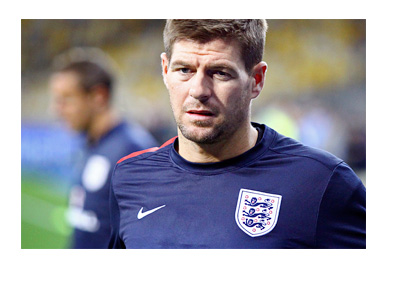 Steven Gerrard - England National Team - Euro Qualifiers - Year 2014 - Blue Jersey