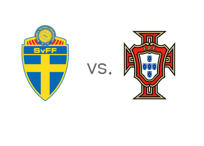 WCQ Matchup - Sweden vs. Portugal - Team Crests