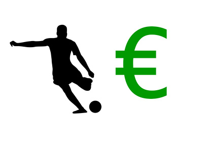 Transfer Season - Illustration - Footballer Silhouette next to the Euro symbol
