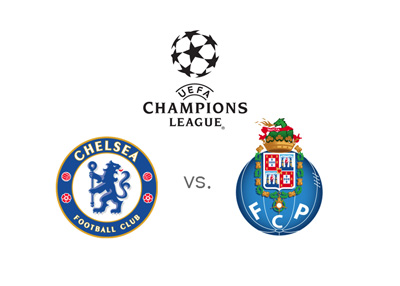 UEFA Champions League - Chelsea vs. Porto - Matchup, preview - Team badges and tournament logo