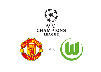 UEFA Champions League matchup - Manchester United vs. Wolfsburg - Team logos, preview and odds