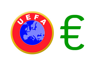 UEFA logo next to the Euro sign