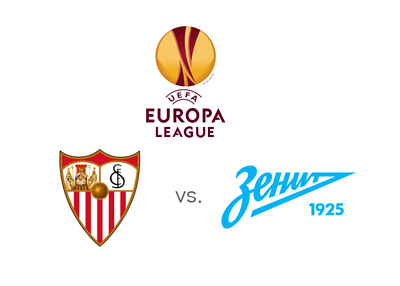 UEFA Europa League matchup - Sevilla vs.Zenit St. Petersburg - Odds and Preview - Tournament logo and team crests