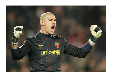 Victor Valdes - Vintage Barcelona FC photo while UNICEF was still on the front of team shirts - It all went downhill for Barcelona after dropping the logo