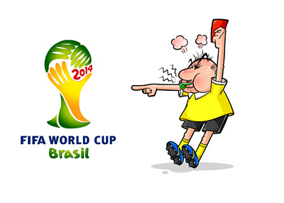 The 2014 Brasil World Cup Referees - Illustration