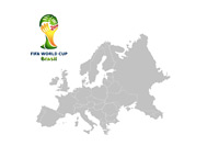 World Cup Brasil Logo - Europe Map