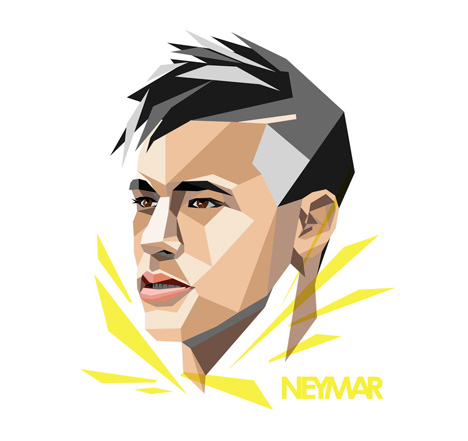 Junior Neymar Drawing / Illustration in WPAP art style