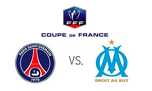 Coupe de France - Paris SG vs. Olympic Marseille - Team logos - Tournament logo