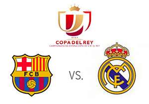 Barcelona vs. Real Madrid - Copa del Rey - Semi-final - Team logos